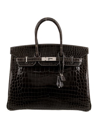 Hermès Shiny Porosus Crocodile Birkin 35