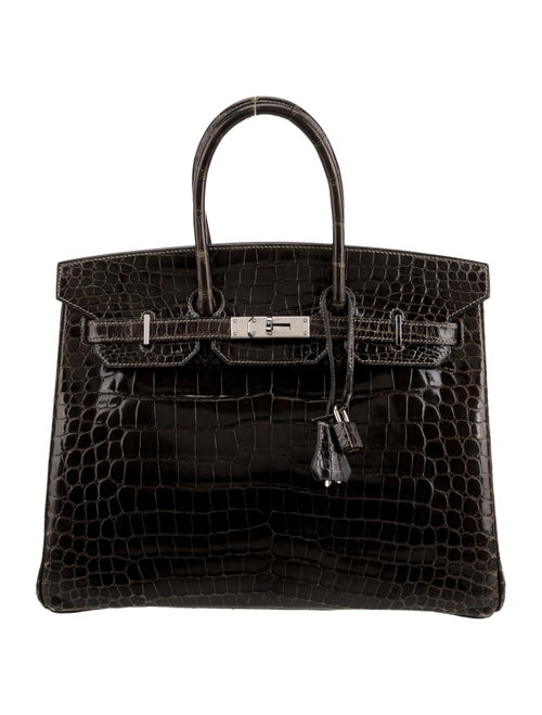 Hermès Shiny Porosus Crocodile Birkin 35