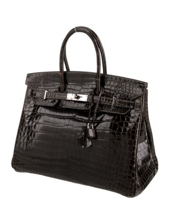 Hermès Shiny Porosus Crocodile Birkin 35