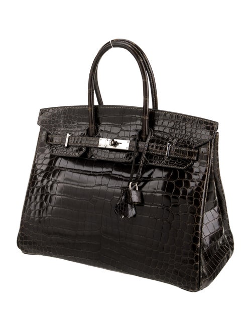 Hermès Shiny Porosus Crocodile Birkin 35