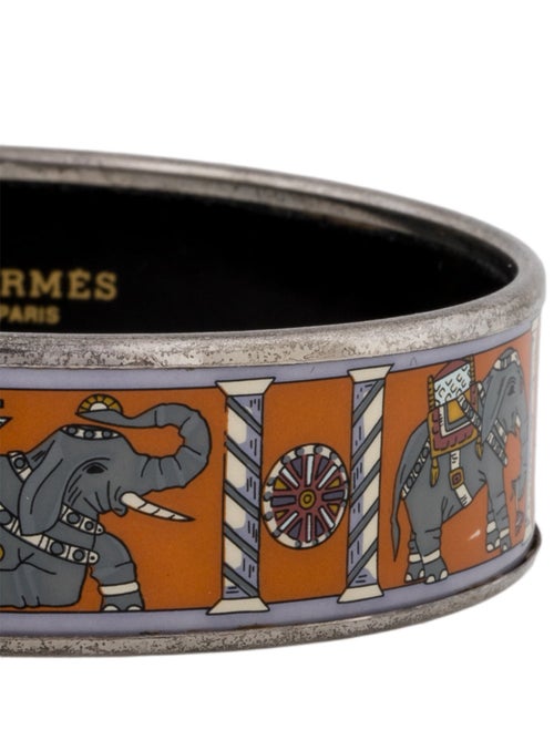Hermès Wide Enamel Bangle Bracelet