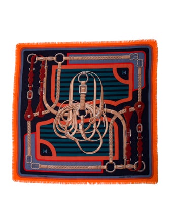 Hermès Coaching Cashmere Scarf