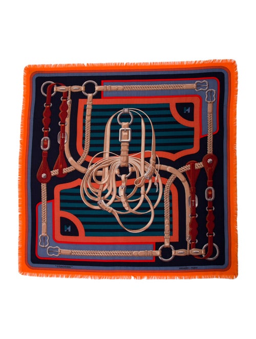 Hermès Coaching Cashmere Scarf