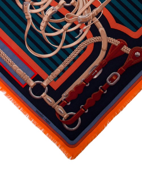 Hermès Coaching Cashmere Scarf
