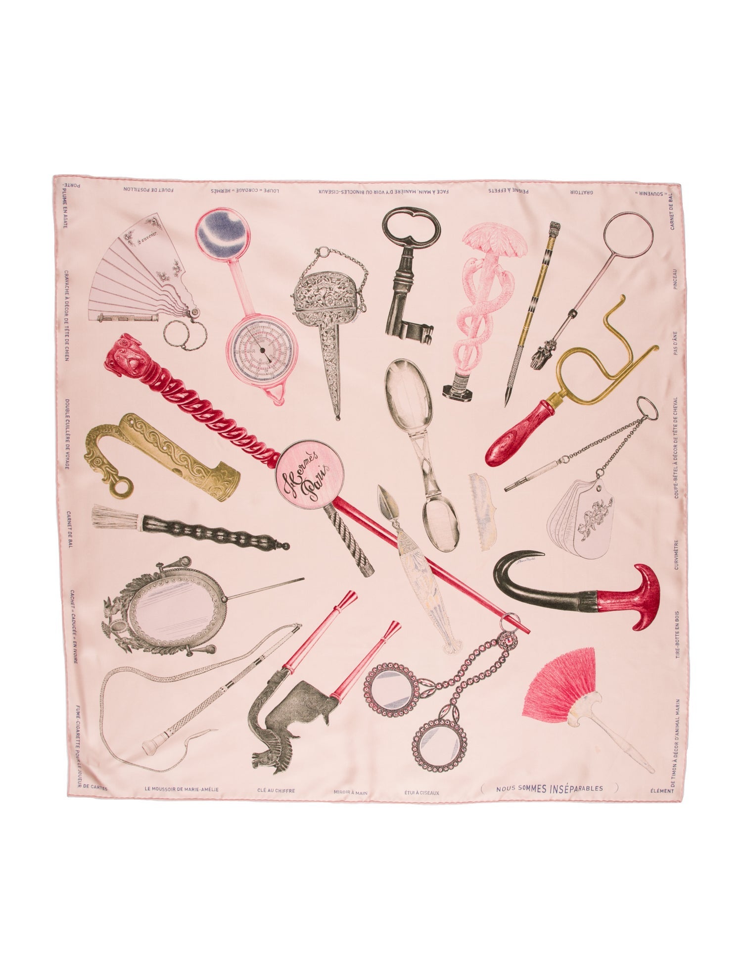 Hermès Nous Sommes Inseparables Silk Scarf