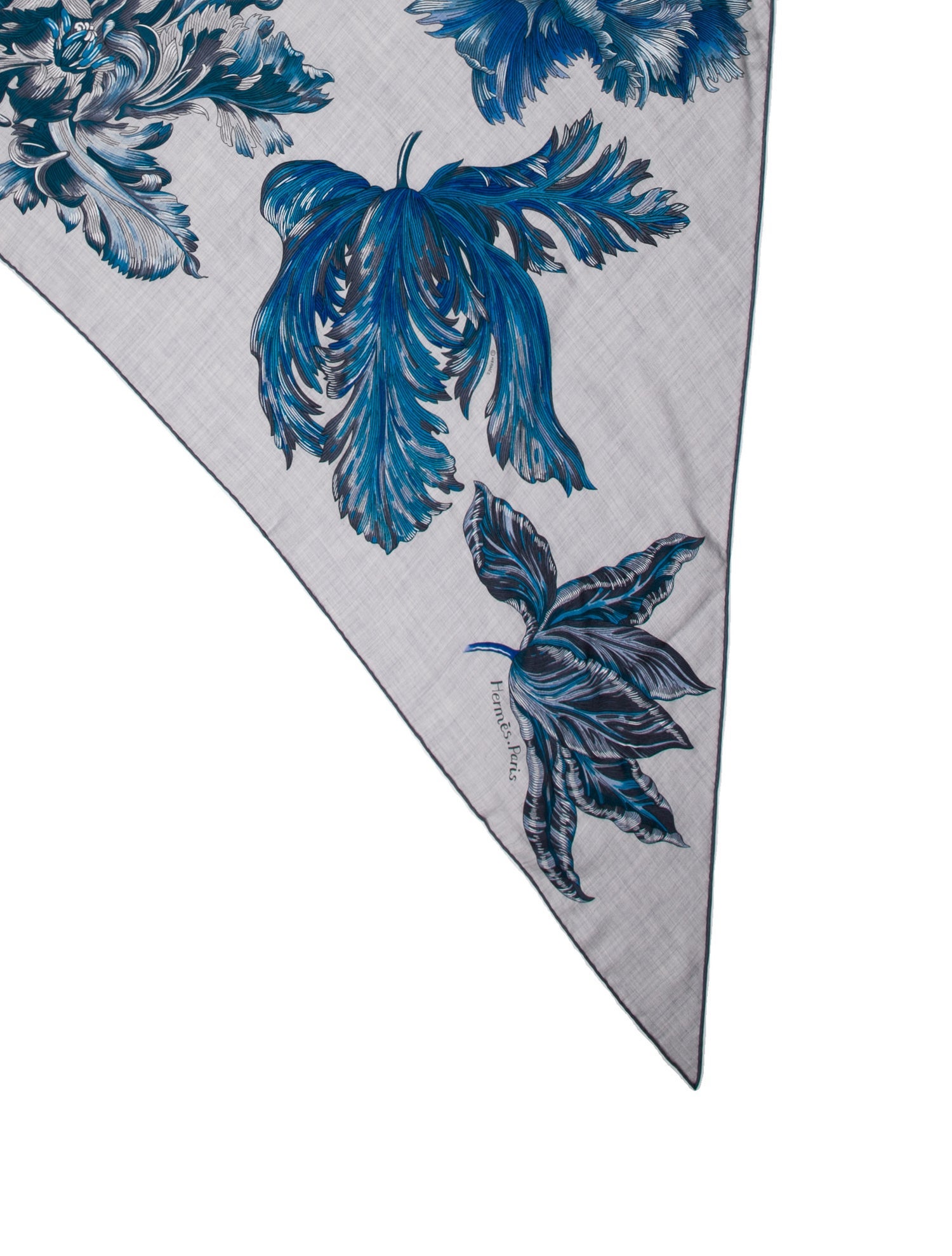 Hermès Tulipomanie Giant Cashmere Triangle Scarf w/ Tags