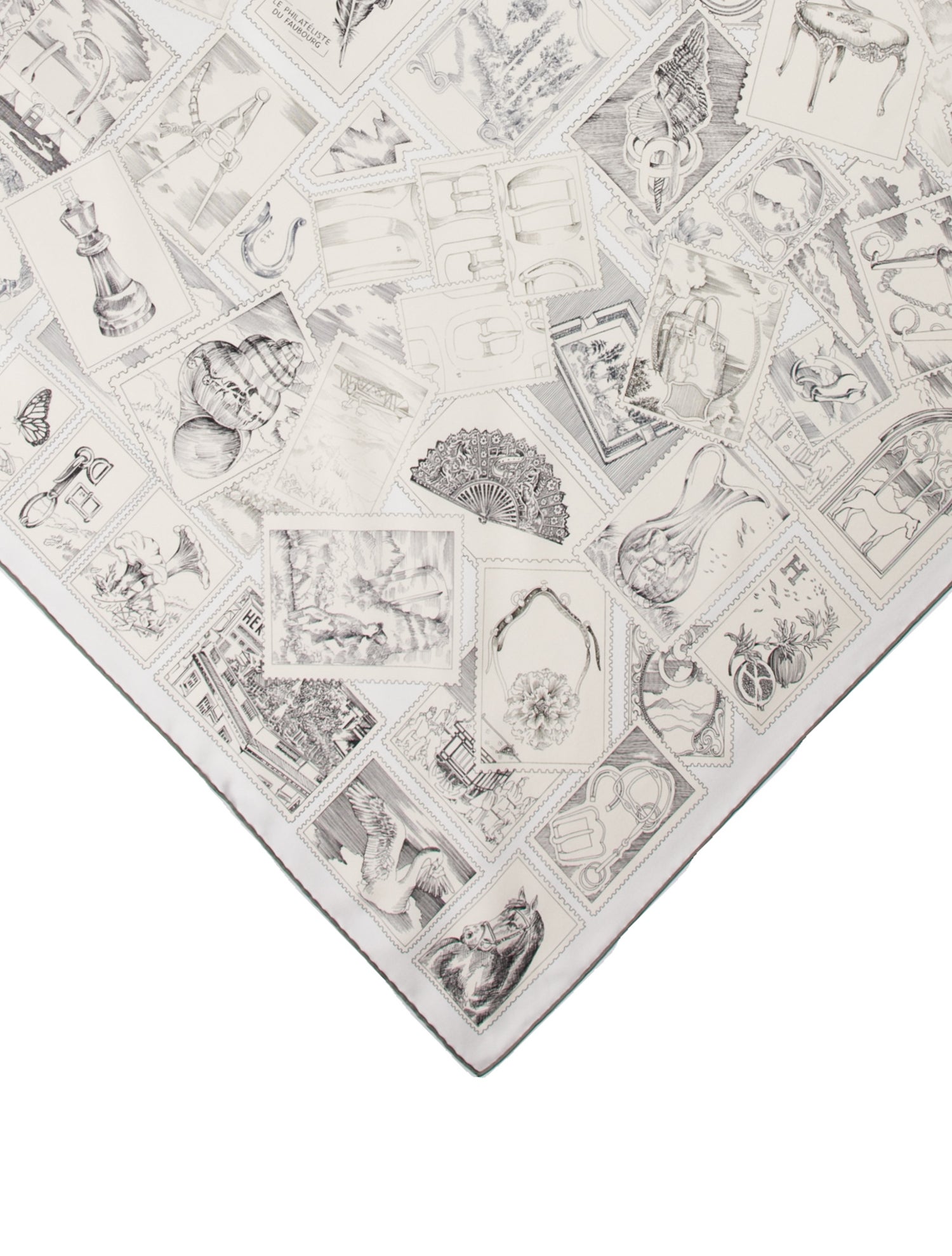 Hermès Le Philateliste du Faubourg Silk Scarf w/ Tags