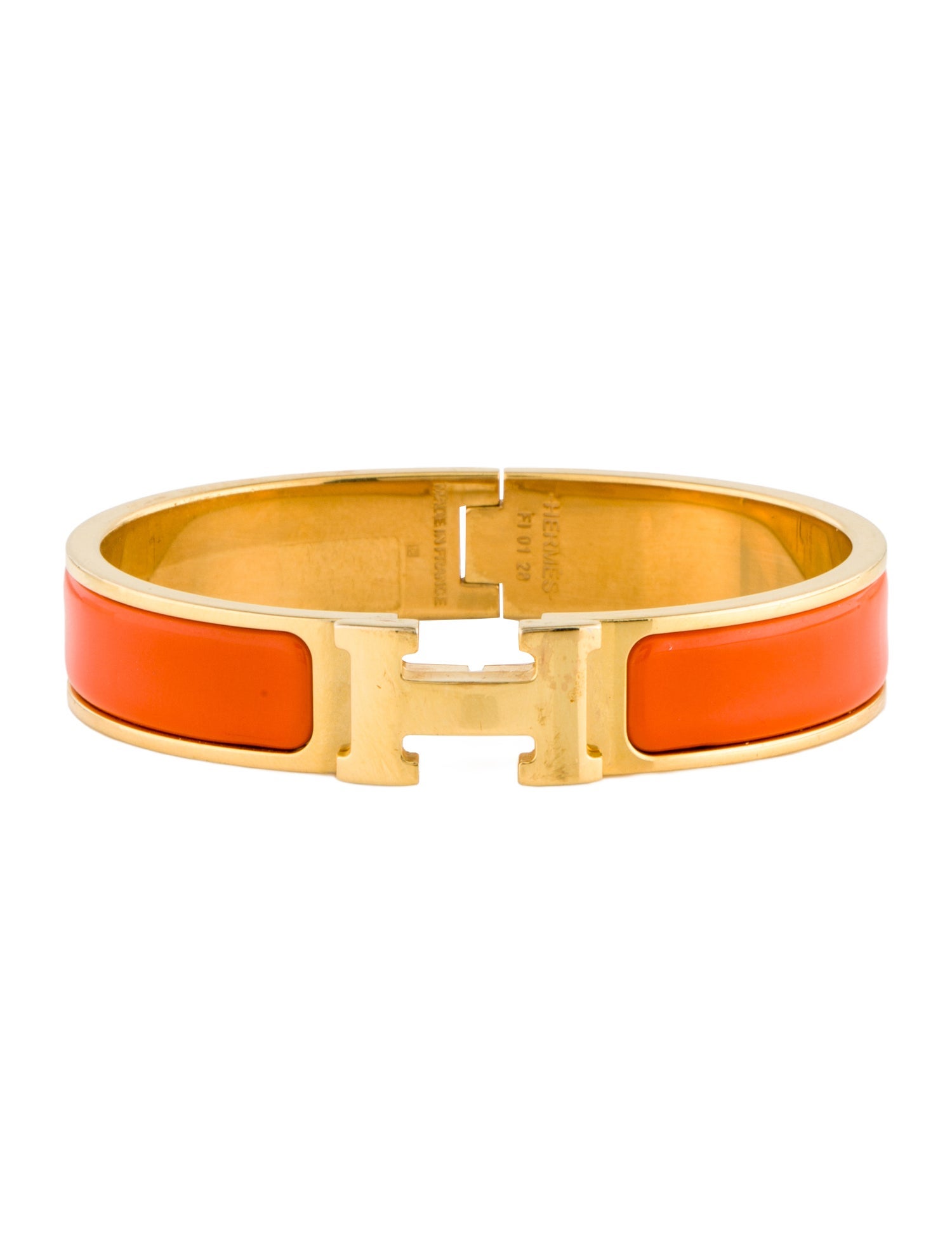 Hermès Enamel Clic H Cuff Bracelet