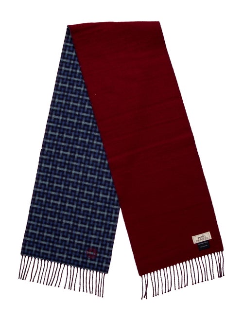 Hermès H Ecossais Double Face Cashmere Muffler