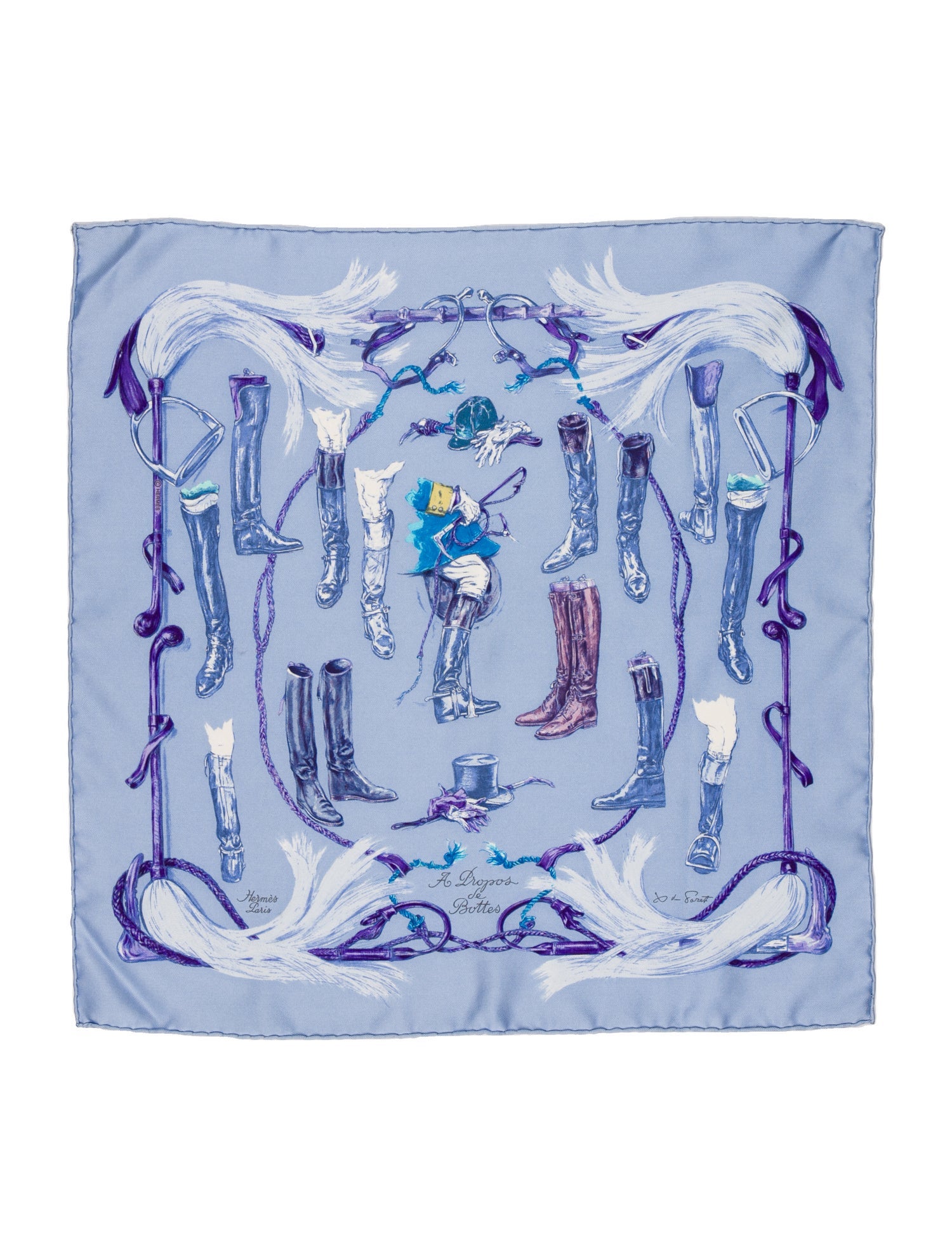 Hermès A Propos de Bottes Silk Scarf