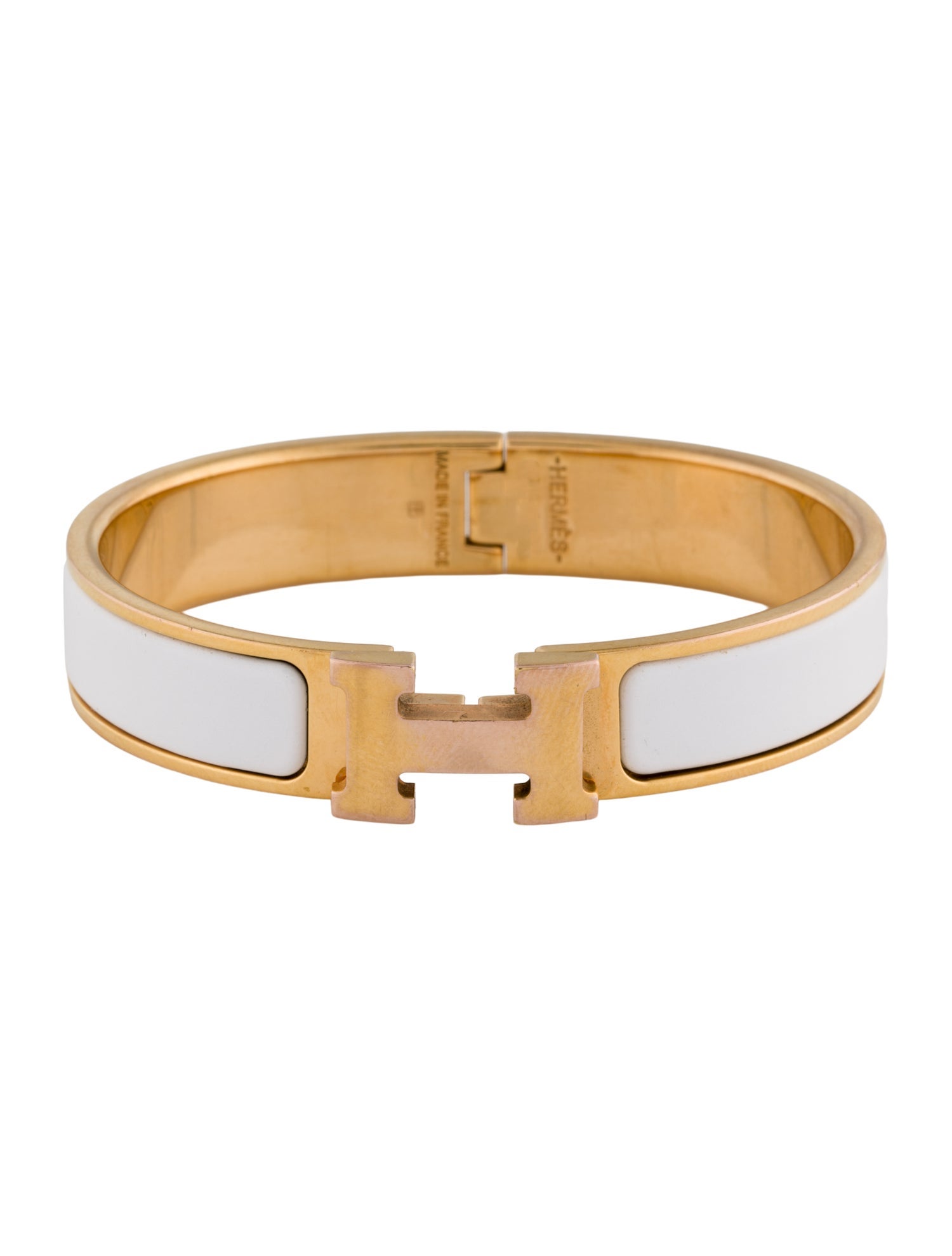 Hermès Enamel Clic H Bangle Bracelet