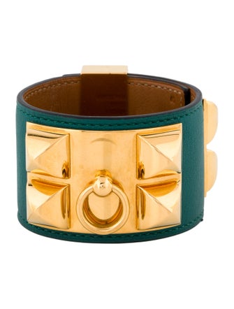 Hermès Leather Collier De Chien Bracelet