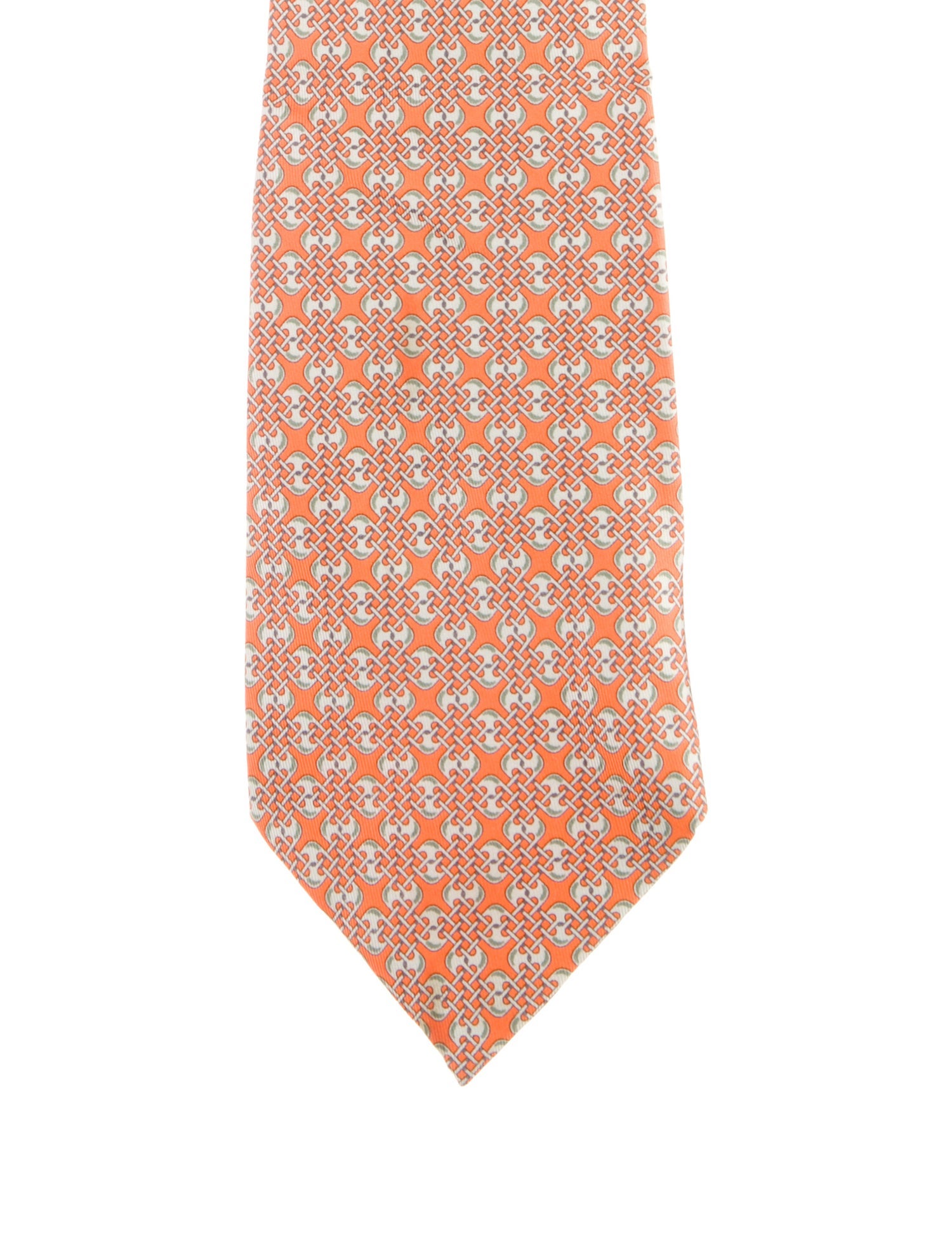 Hermès Patterned Silk Tie