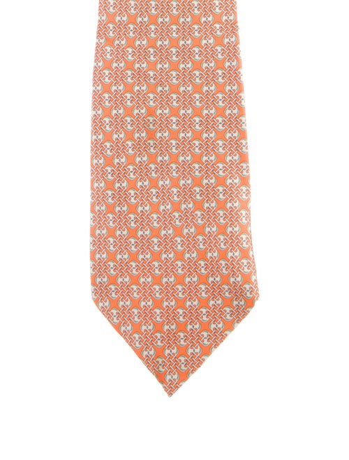 Hermès Patterned Silk Tie