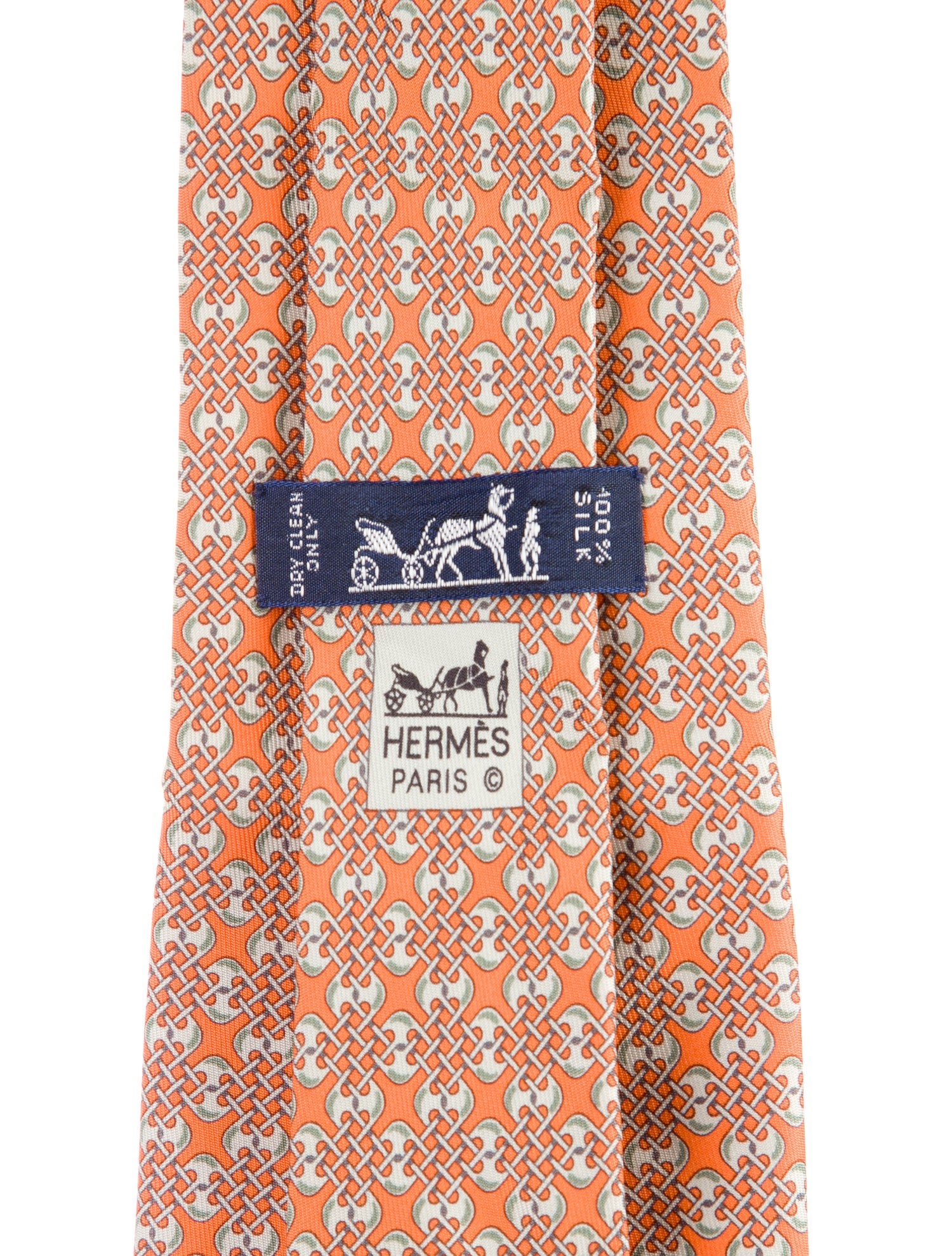 Hermès Patterned Silk Tie