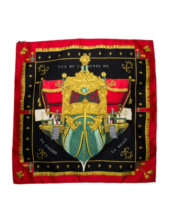 Hermès Vue Du Carrosse De Galère La Reale Silk Scarf