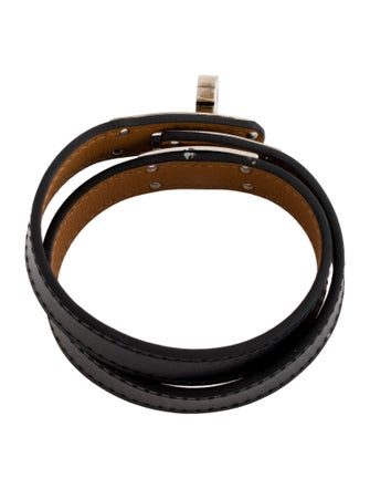 Hermès Leather Kelly Double Tour Wrap Brqacelet
