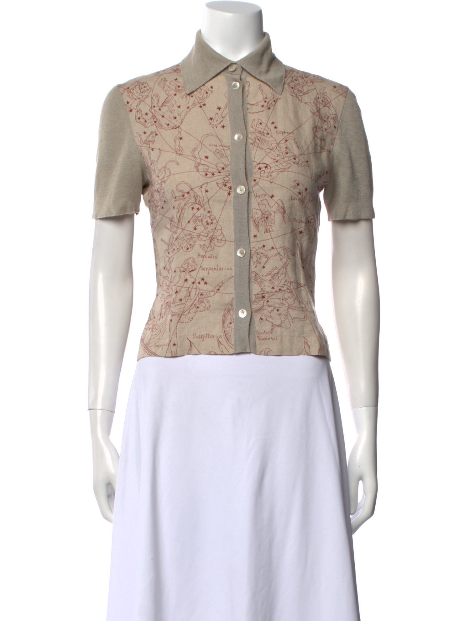 Hermès Vintage Late 1990's - Early 2000's Button-Up Top