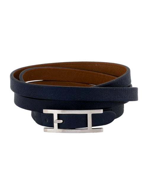 Hermès Leather Hapi 3MM Wrap Bracelet