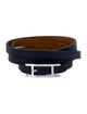 Hermès Leather Hapi 3MM Wrap Bracelet