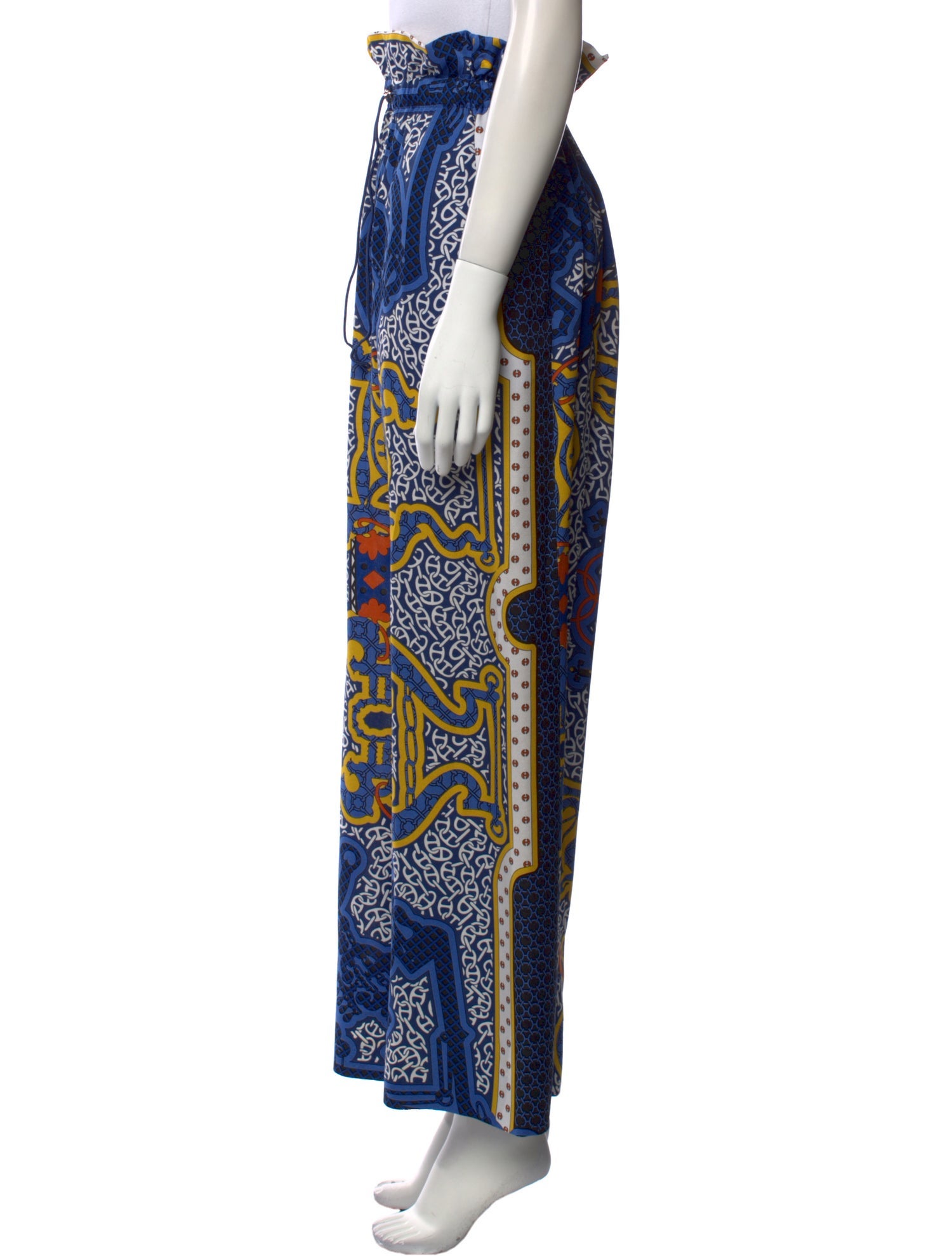 Hermès Silk Wide Leg Pants