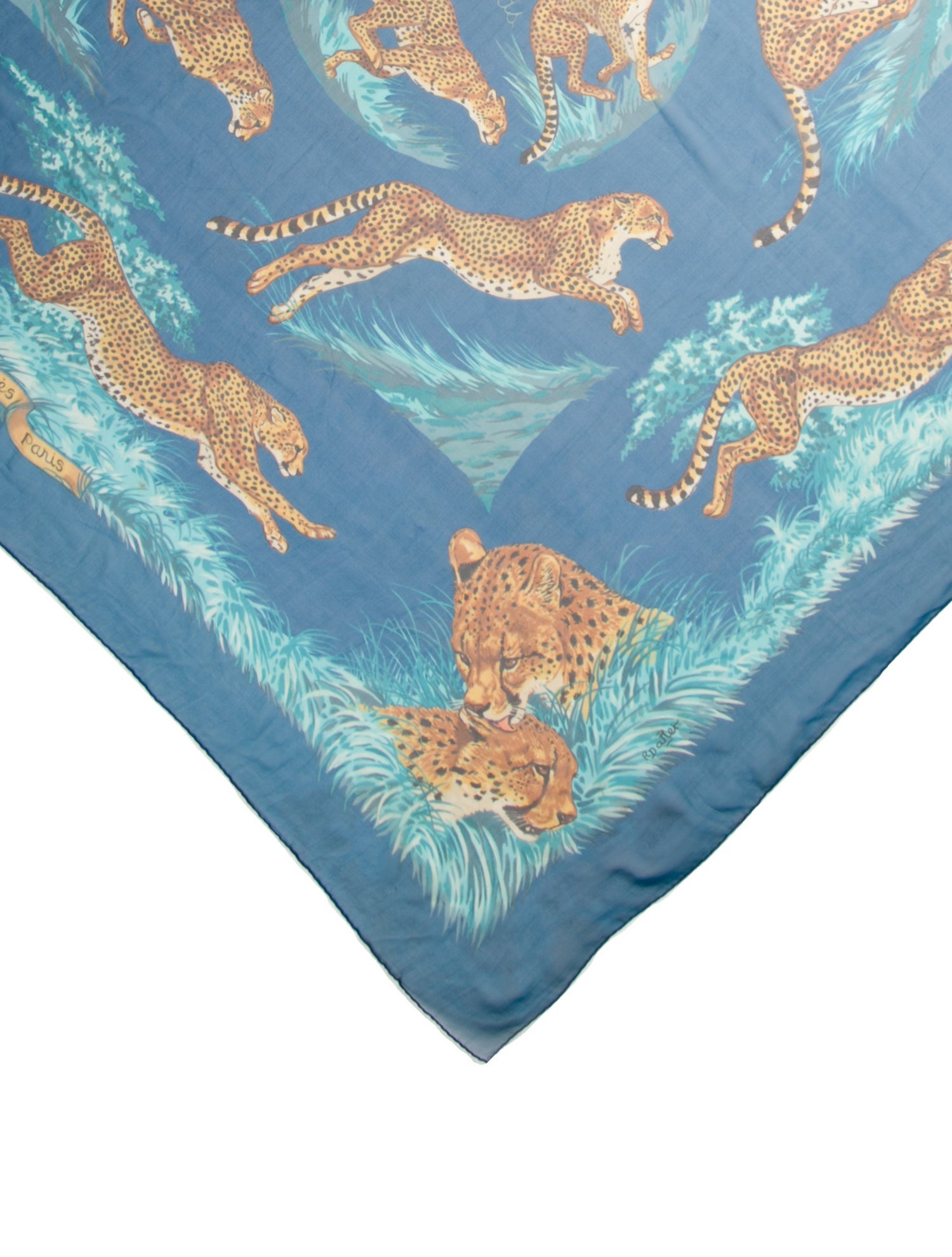 Hermès Guepards Mousseline Silk Shawl