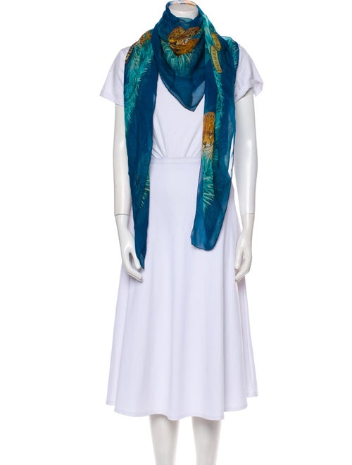 Hermès Guepards Mousseline Silk Shawl