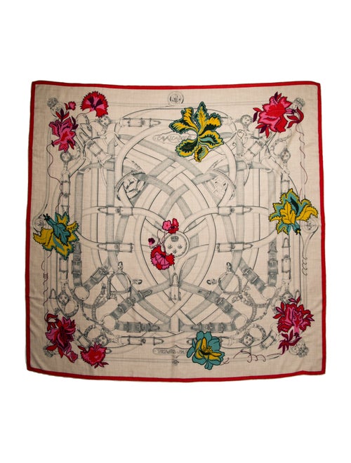 Hermès Cavalcadour Fleuri Cashmere Shawl