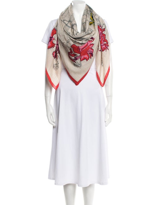 Hermès Cavalcadour Fleuri Cashmere Shawl