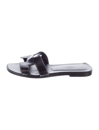 Hermès Oran Calfskin Slides