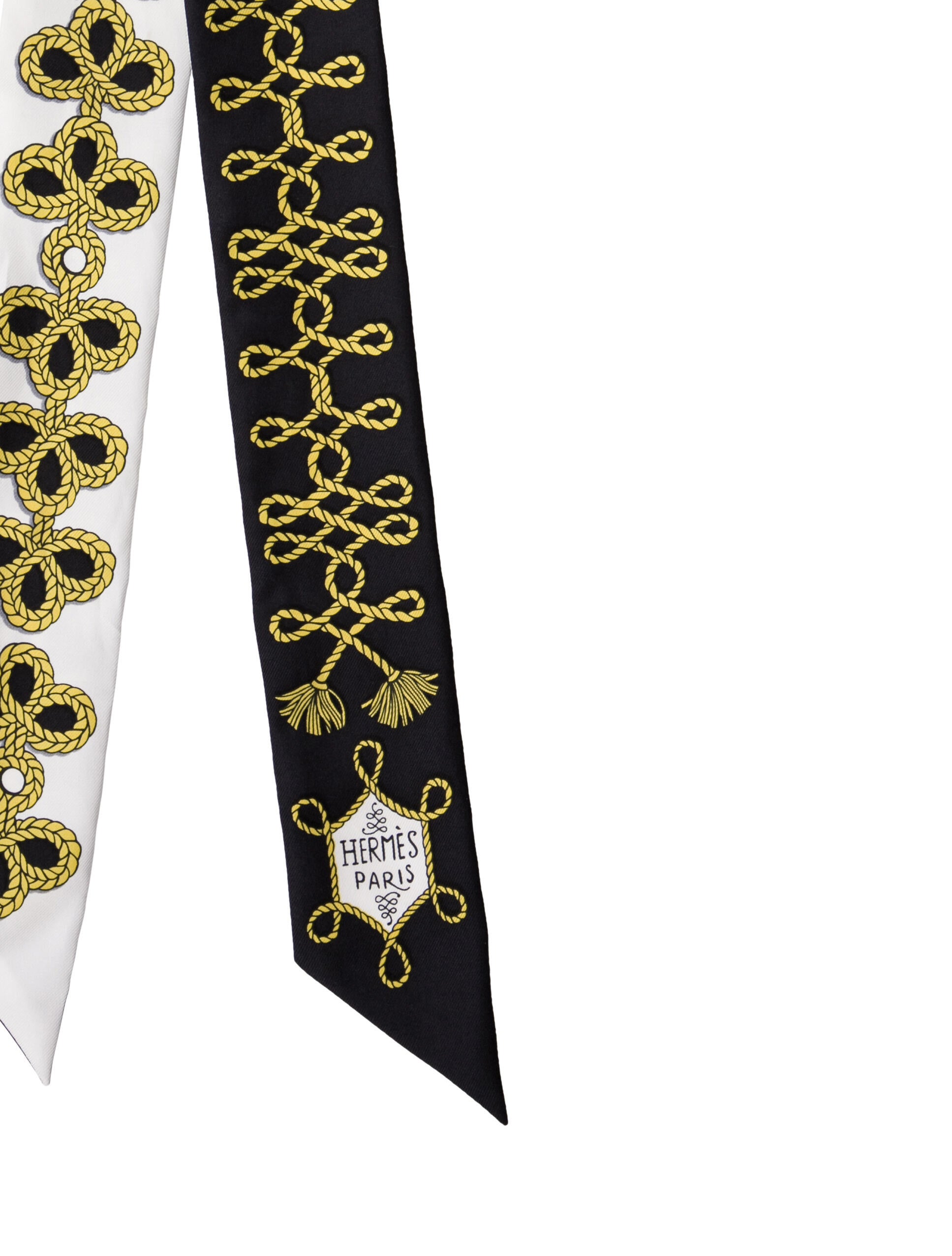 Hermès Galons et Brandebourgs Silk Twilly Scarf