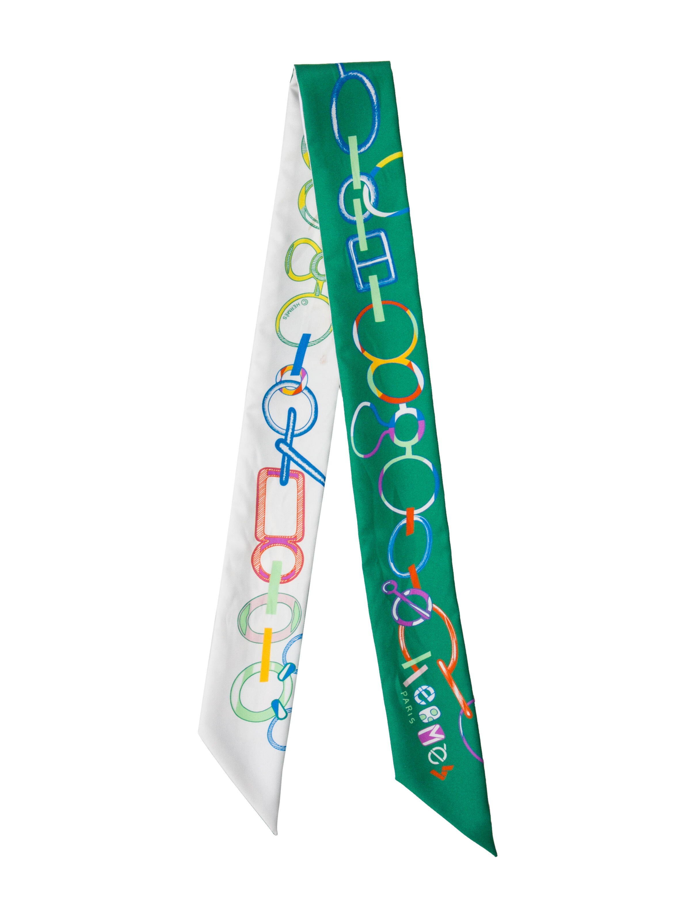 Hermès Do Re Boucles Silk Twilly Scarf