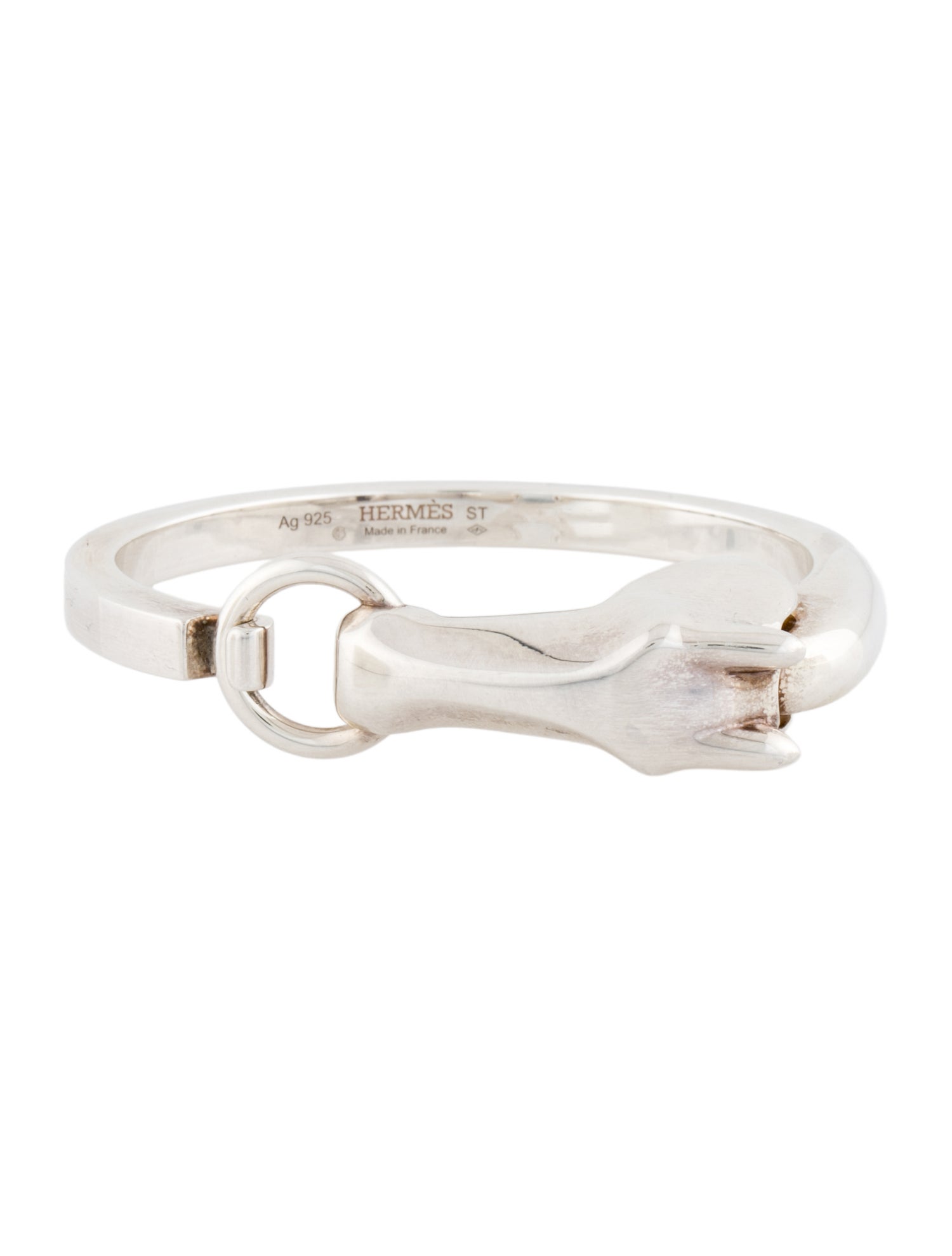 Hermès Galop Horse Head Hinged Bangle Bracelet