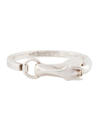 Hermès Galop Horse Head Hinged Bangle Bracelet