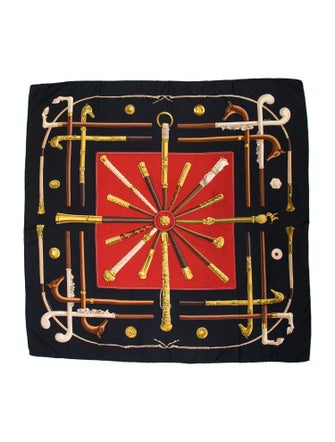 Hermès Cannes et Pommeaux Silk Scarf