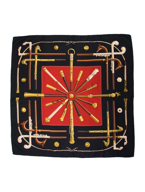 Hermès Cannes et Pommeaux Silk Scarf