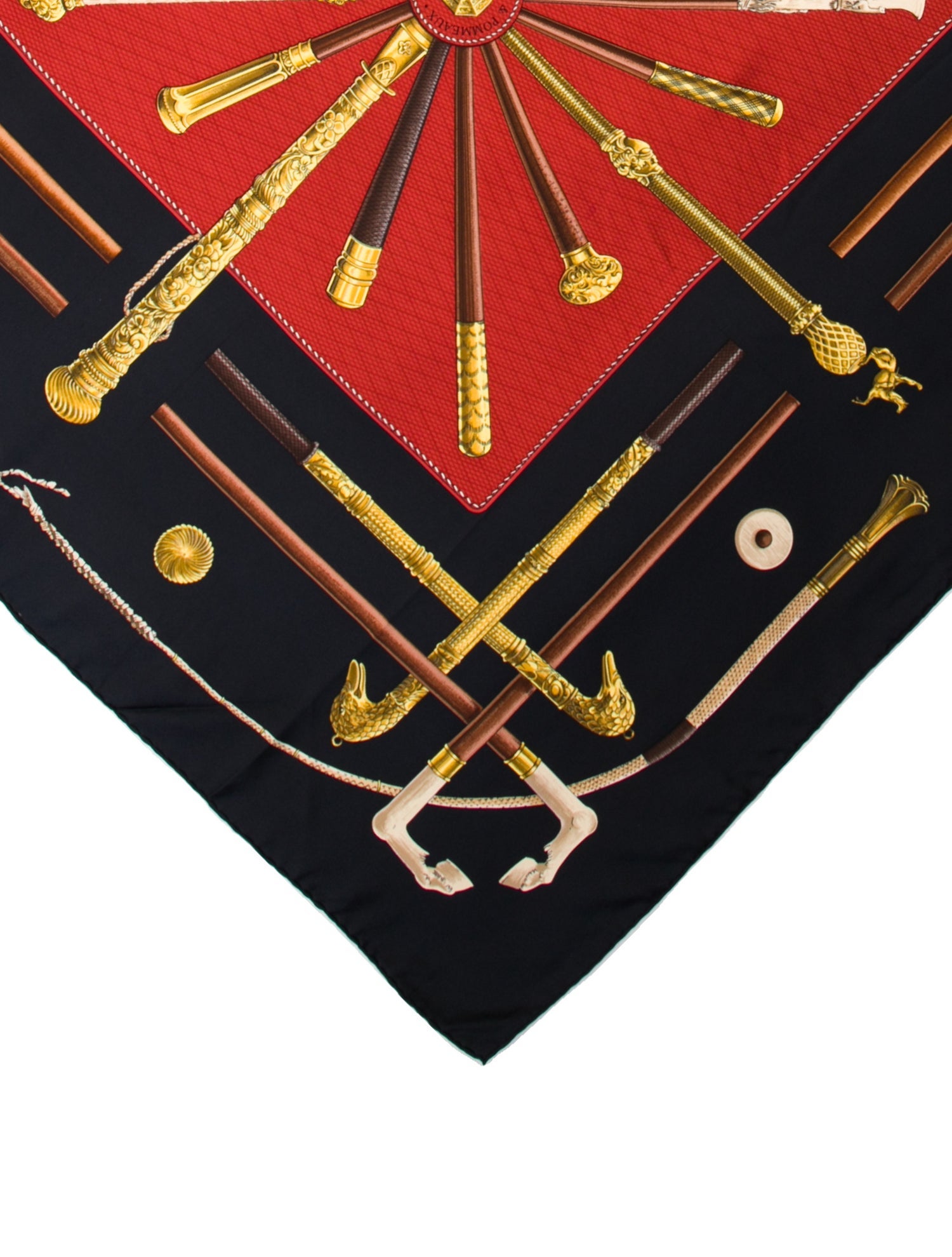 Hermès Cannes et Pommeaux Silk Scarf