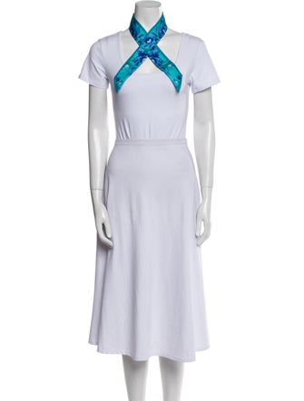 Hermès Fleurs De Lotus Silk Twilly Scarf