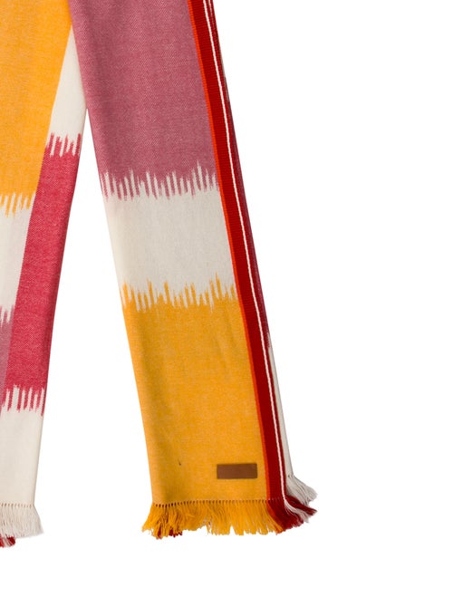 Hermès Ikat Barres d'Obstacles Stole Silk Scarf