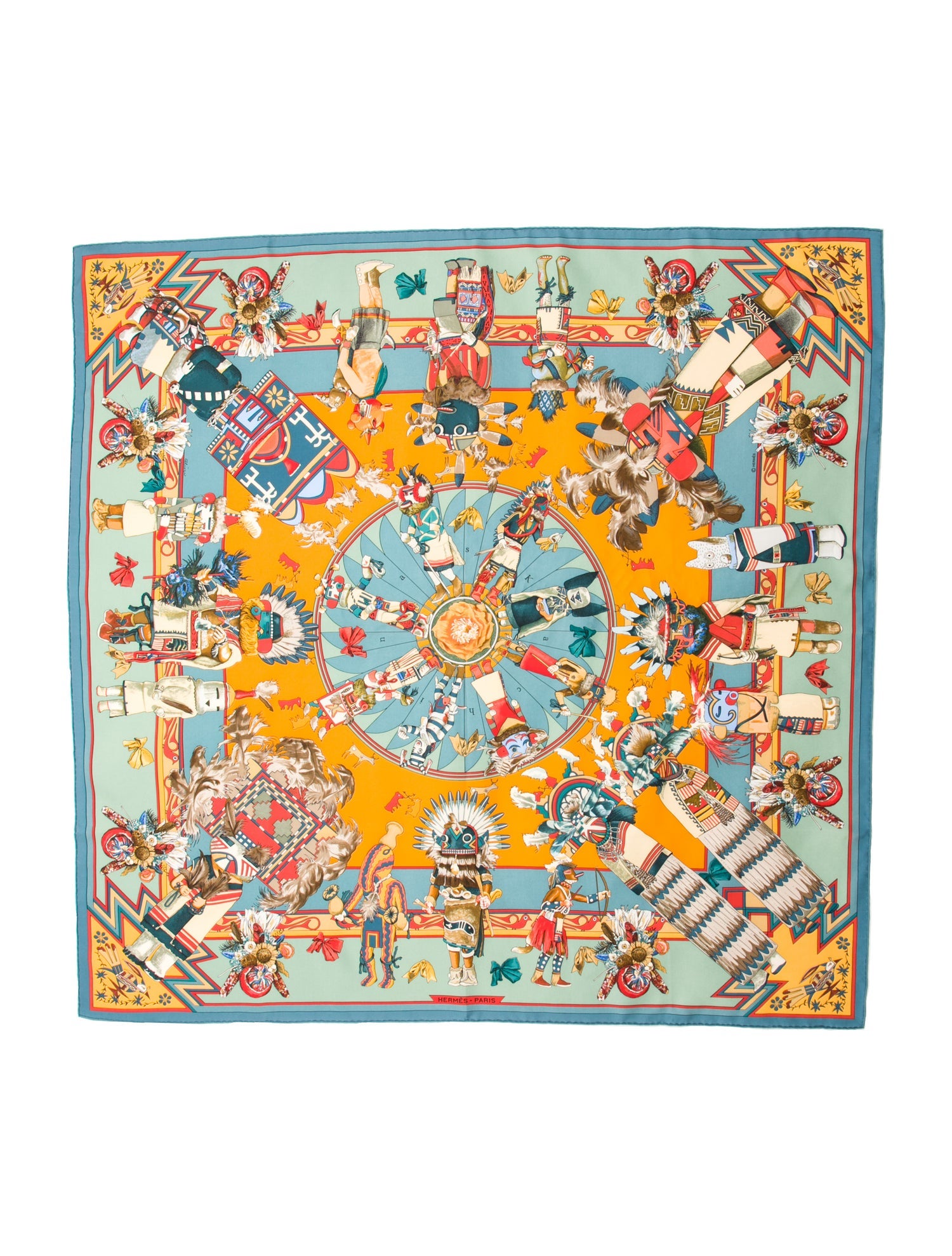 Hermès Kachinas Silk Scarf