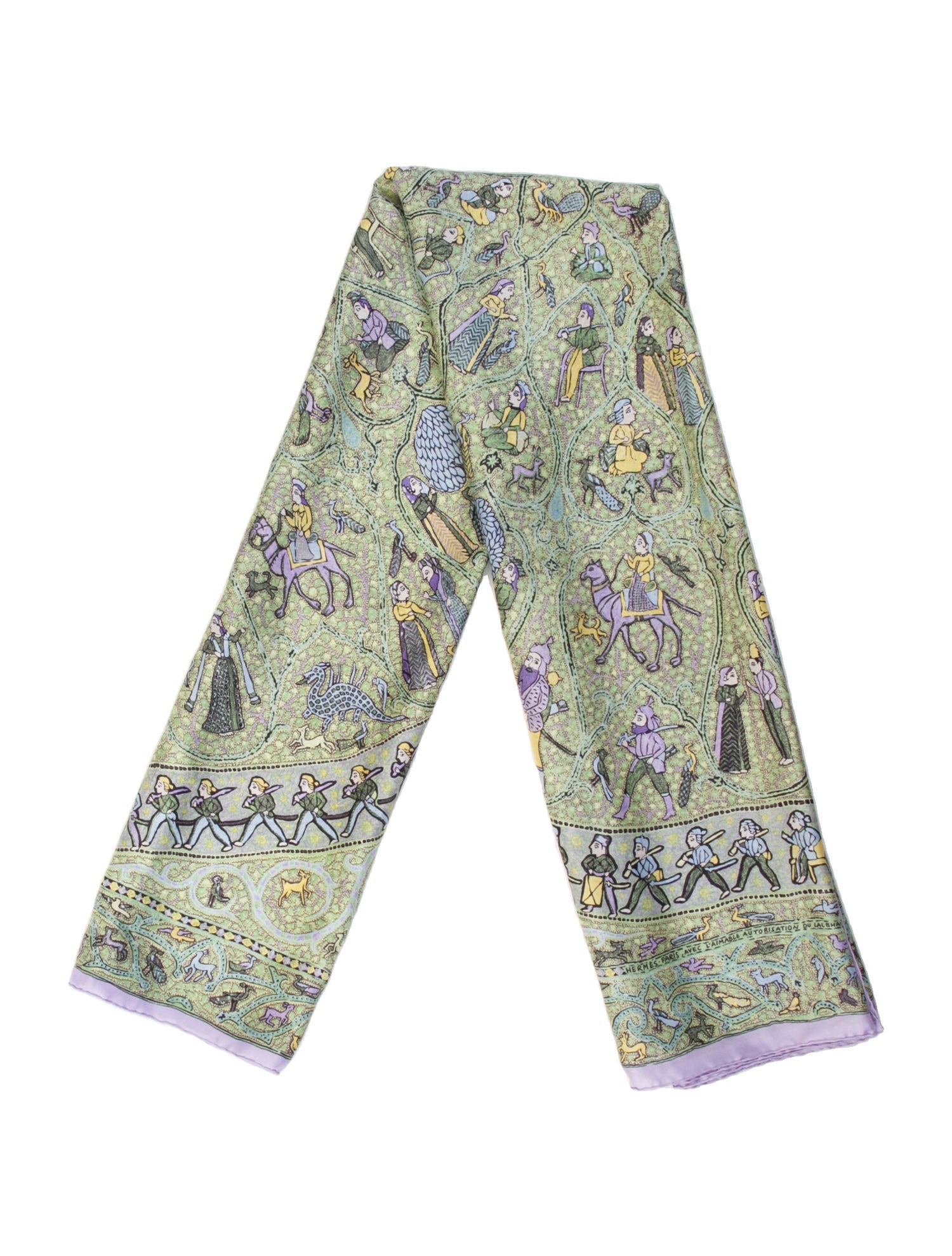 Hermès Avec L'Aimable Autorisation du Lalbhai Dalpatbhai Institute of Indology Silk Shawl