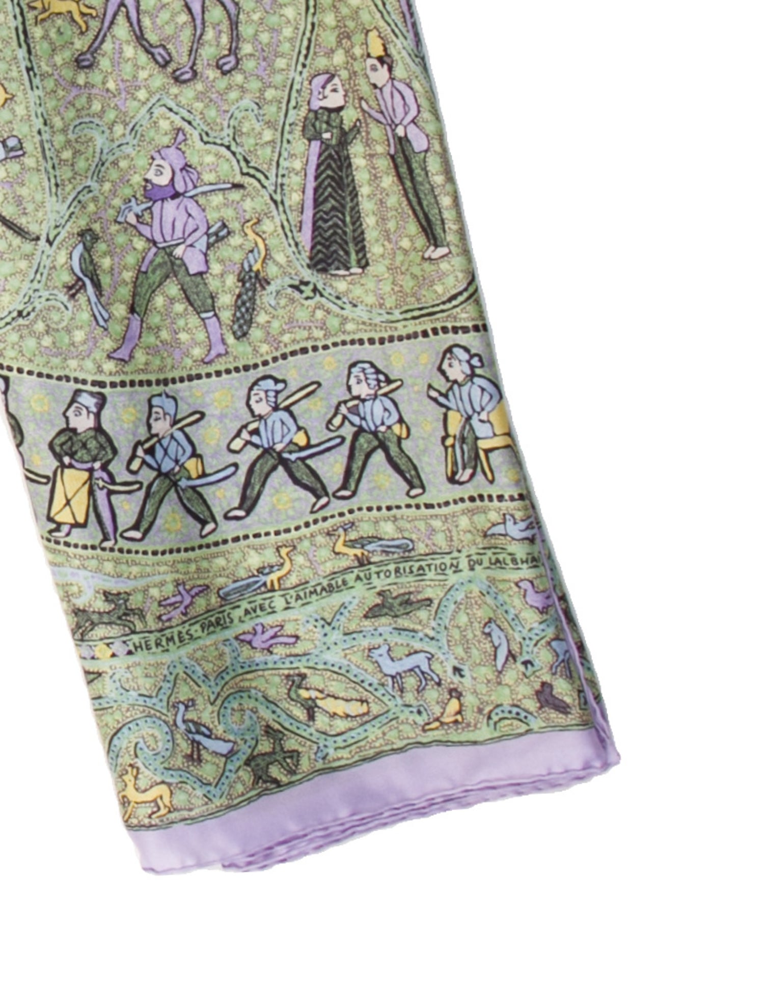 Hermès Avec L'Aimable Autorisation du Lalbhai Dalpatbhai Institute of Indology Silk Shawl