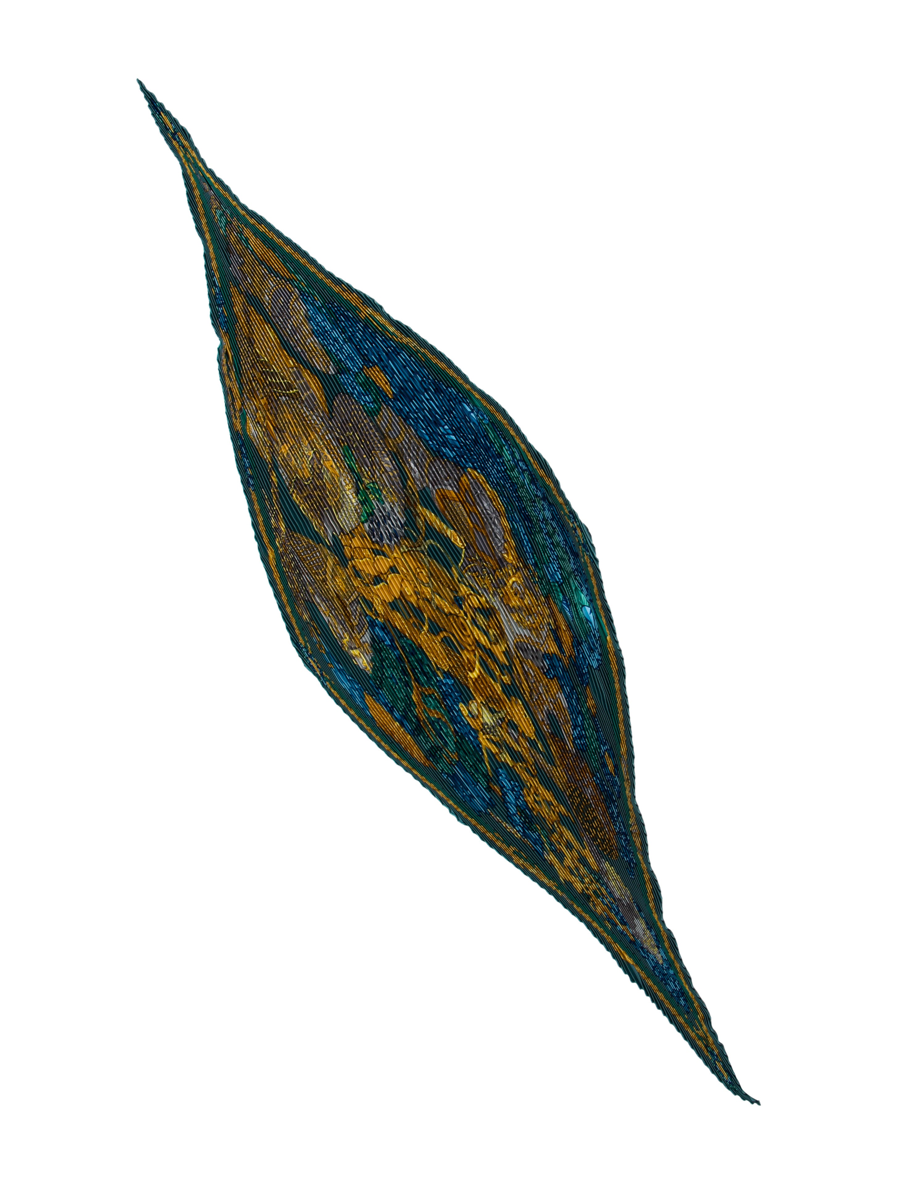 Hermès Armets en Panache Silk Plissé Scarf w/ Tags