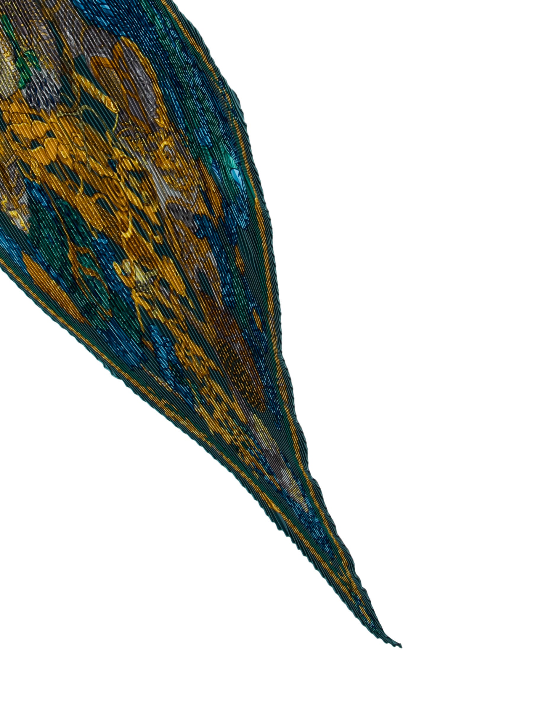 Hermès Armets en Panache Silk Plissé Scarf w/ Tags