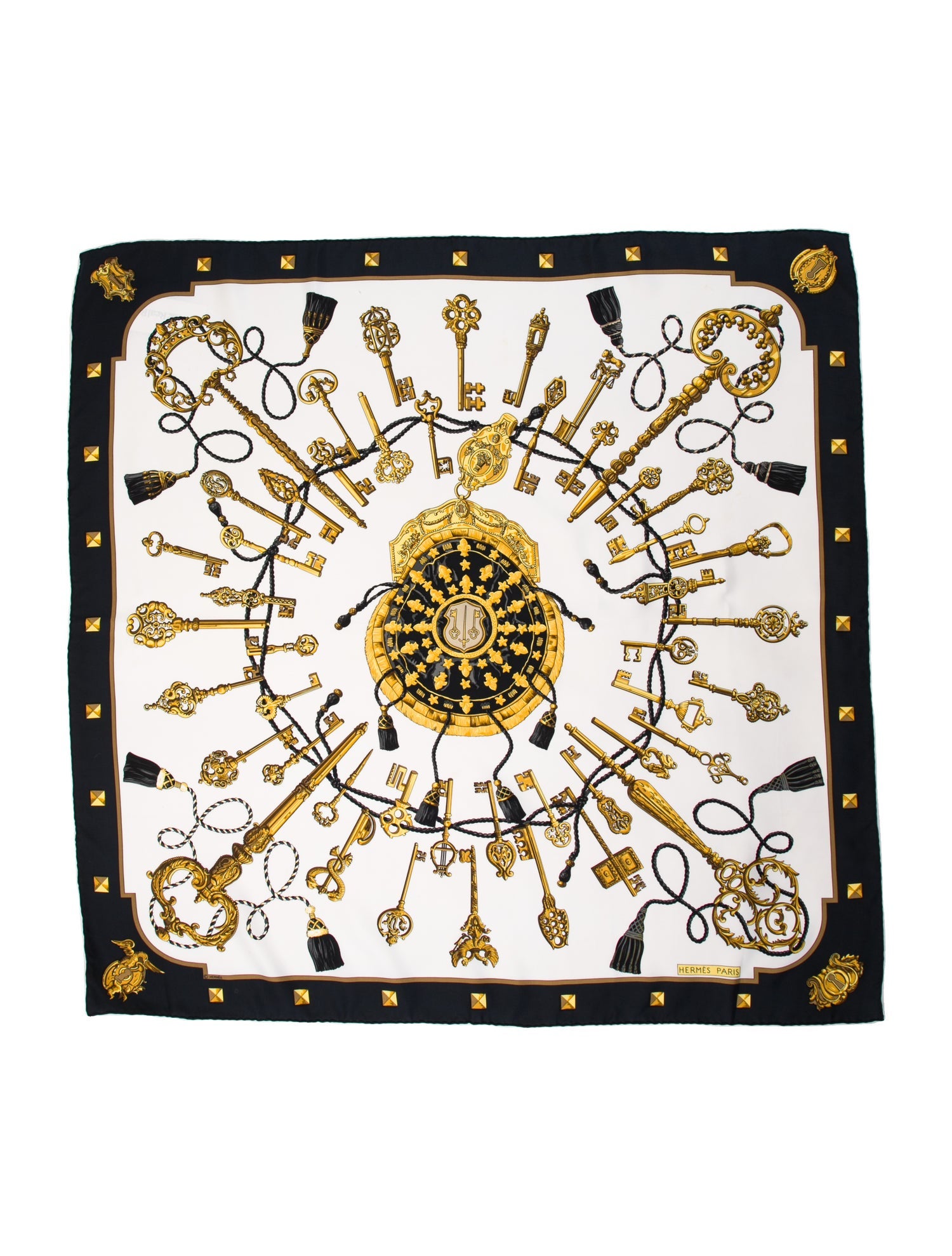 Hermès Les Clés Silk Scarf