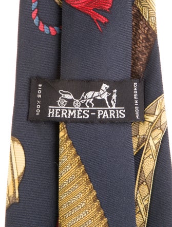 Hermès Silk Printed Tie