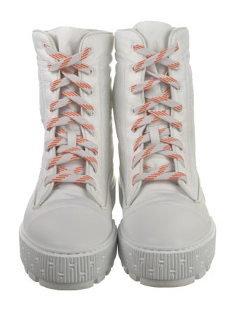 Hermès Fresh Nylon Combat Boots