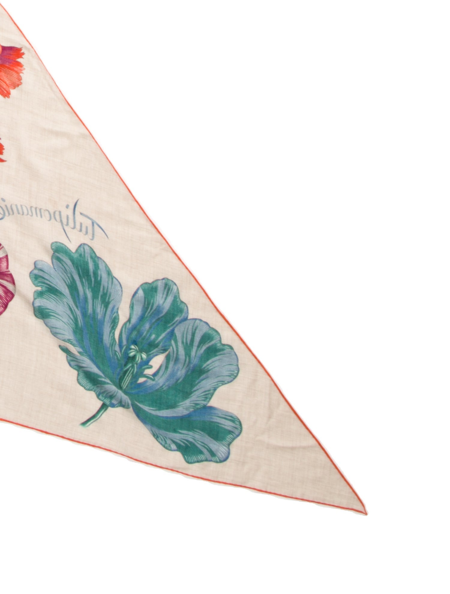 Hermès Tulipomanie Cashmere Triangle Scarf