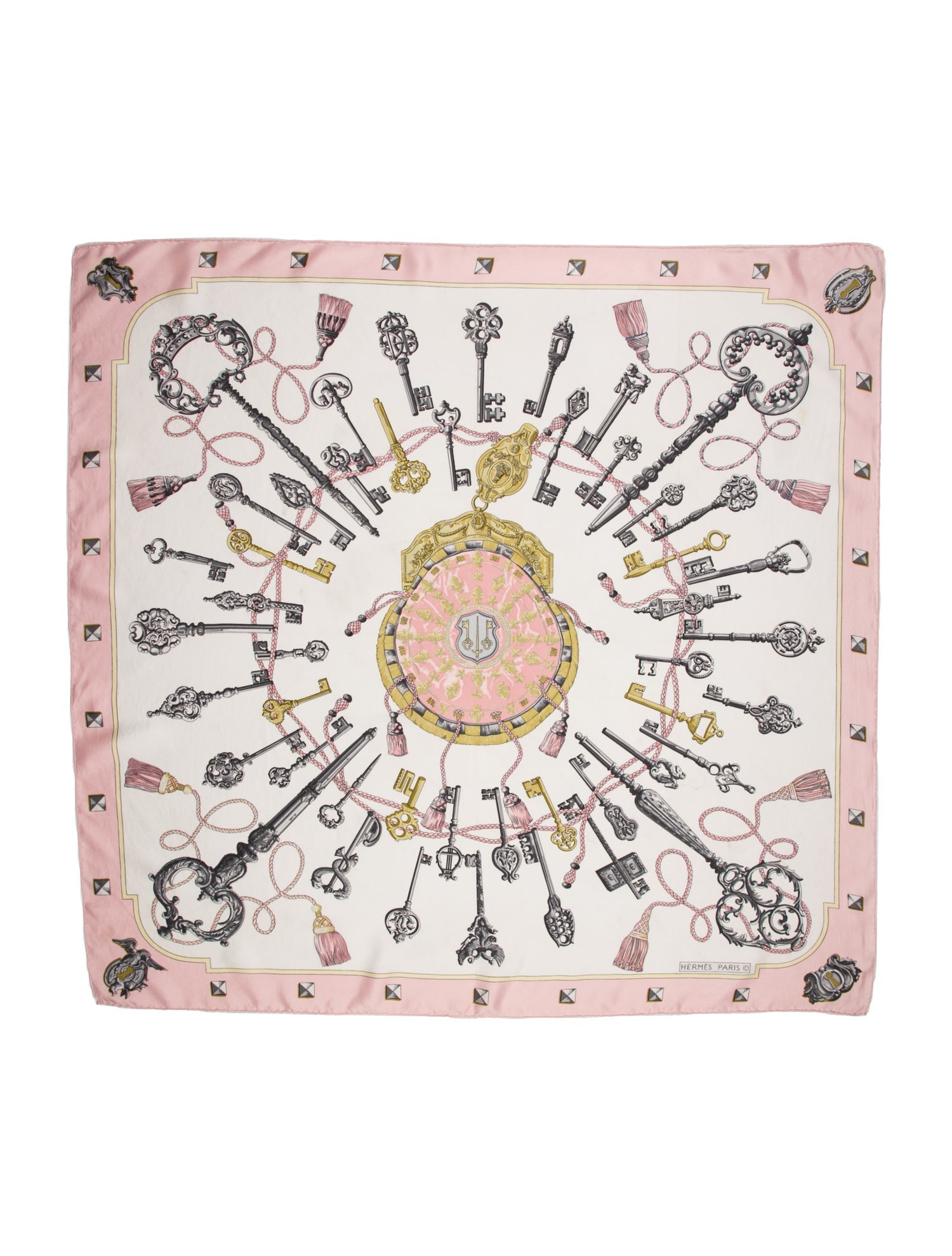 Hermès Les Clés Silk Scarf