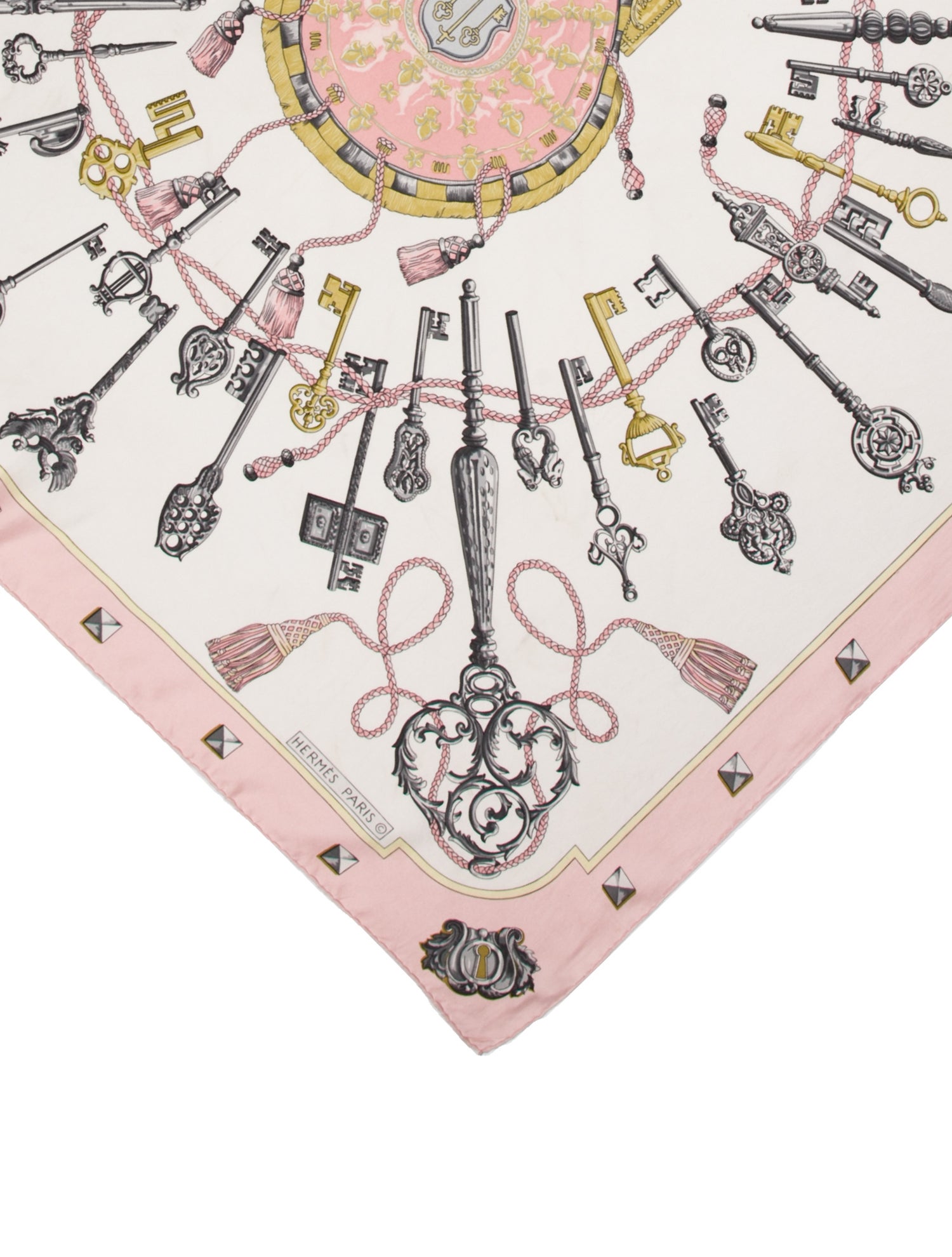 Hermès Les Clés Silk Scarf